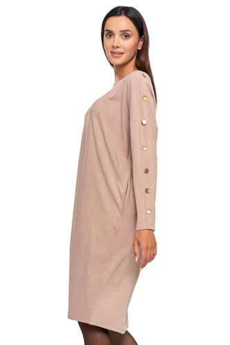 MDW3600-004 Sukienka damska Moraj - beżowy