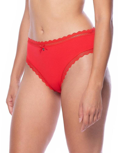 L-1569 BI A'3 Figi Damskie Lama czarny czerwony