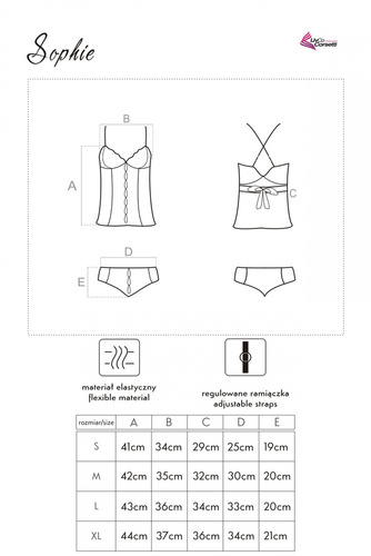 Sophie LC 13053 Komplet, koszulka i stringi LivCo Corsetti Fashion  