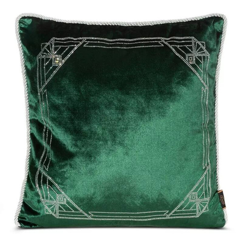 Royal 9 poszewka welurowa z kryształkami Eurofirany zielony