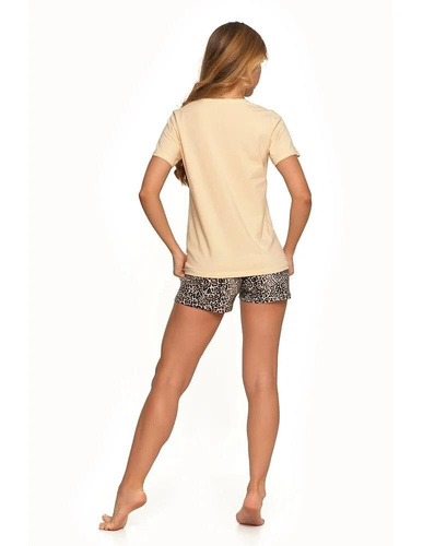 PDD3200-014, PDD3500-013 Piżama damska krótki rękaw Moraj - beżowy