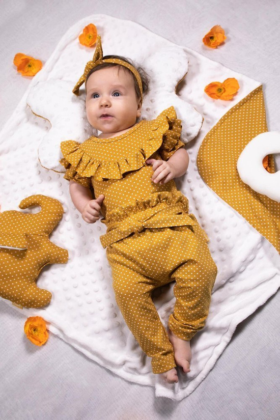 176064 Opaska niemowlęca "Michalina" Nicol - musztardowy