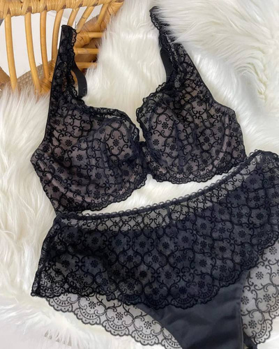 01098 Swing Bralette Biustonosz braletka Mediolano czarny 
