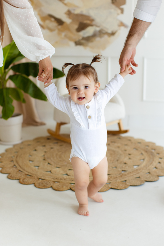 03235GDRE Body DR Girl Just Muslin Ecru Makoma Muślinowe Body Niemowlęce