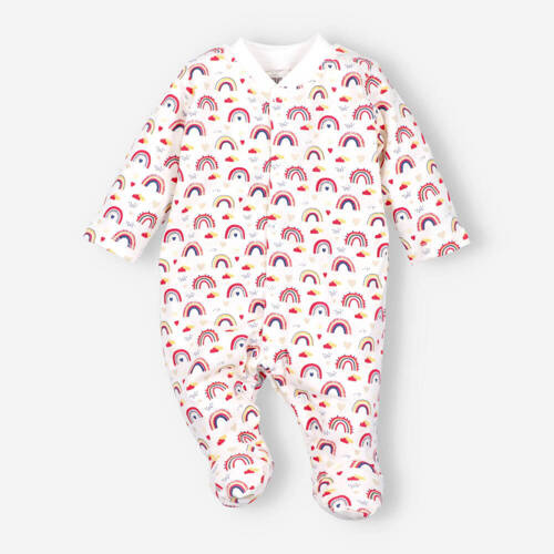 ABN-4606/TĘC Tęcza Pajacyk bawełniany dla dziewczynki Nini druk