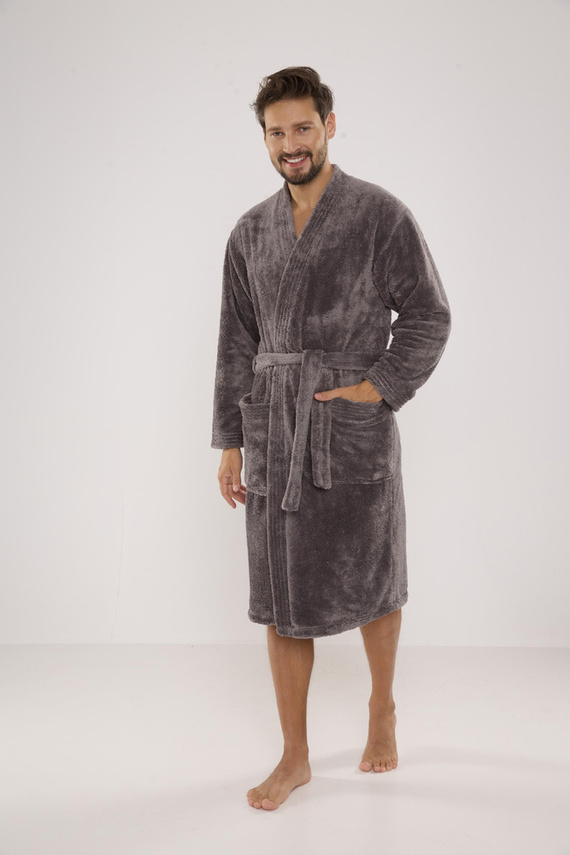 391 Hugo szlafrok męski De lafense - szary