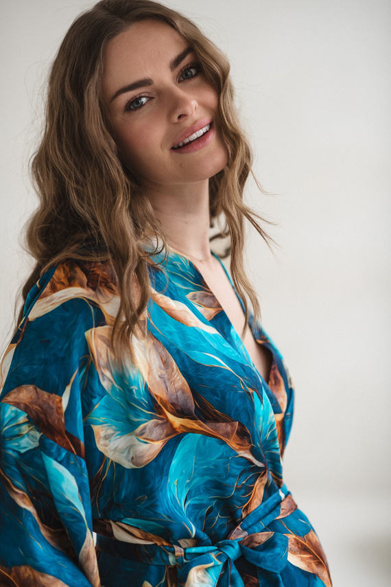 Milk&Love bambusowy szlafrok ciążowy Marmaid kimono 100% wiskoza