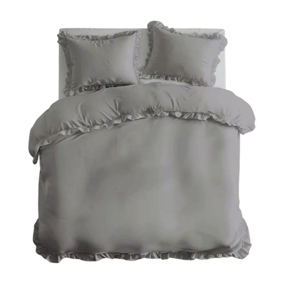 Pure 23 Pościel bawełniana jednobarwna Detexpol szary jasny