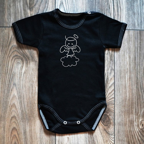 Body krótki rękaw "Aniołek" Moocha białe