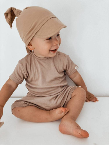 BEIGE komplet koszulka + spodenki Yosoy beżowy