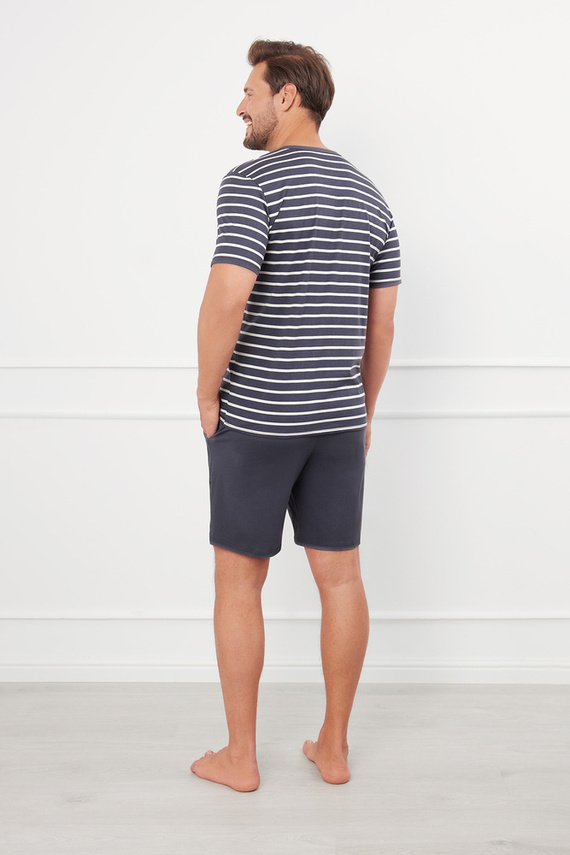 Bert Piżama Męska Italian Fashion - grafitowy 