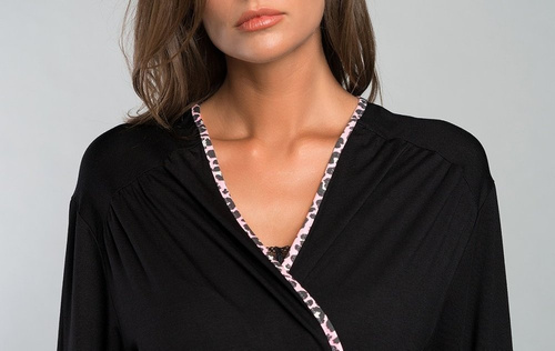 Eila Bis Szlafrok rękaw 3/4 Italian Fashion - panterka