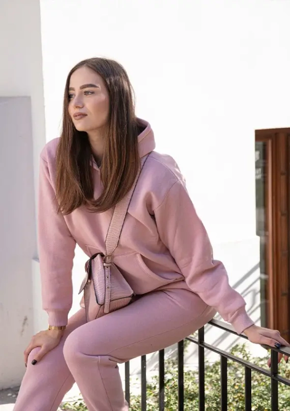 Randi Dresowy komplet damski Dkaren - pudrowy róż 