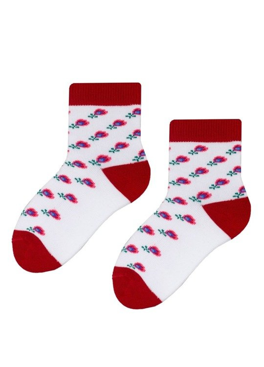 art.138 Skarpety Cotton Candy Folk Steven szary melanż 076