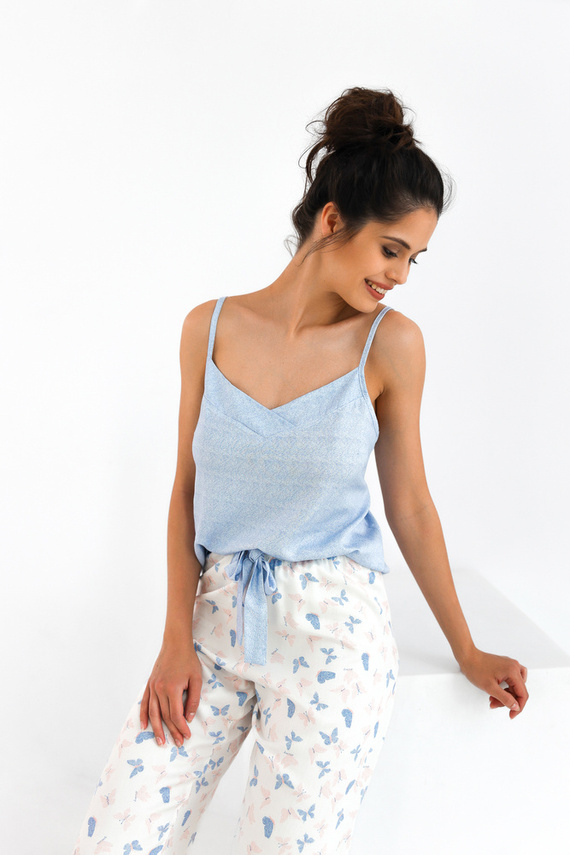 Edita Piżama damska Sensis - niebieski melanż