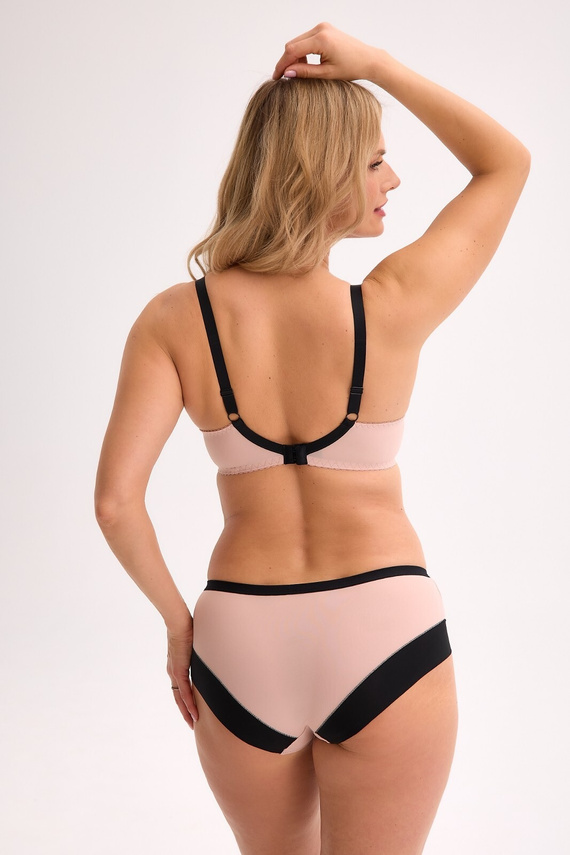 Figi damskie Gaia Ivana GFP 1327 – czarno-różowe, koronkowe, komfort i styl