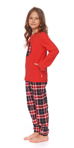 4493 "Black Red Moon Viscose" Piżama dziecięca Unisex Doctor Nap - red