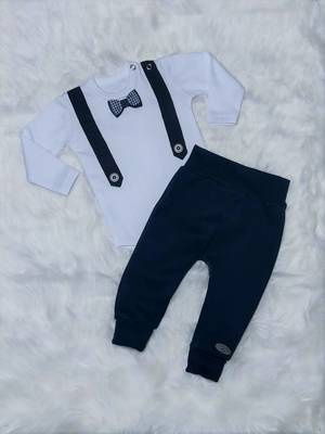 "Julek" Spodnie niemowlęce Bambarillo granatowy