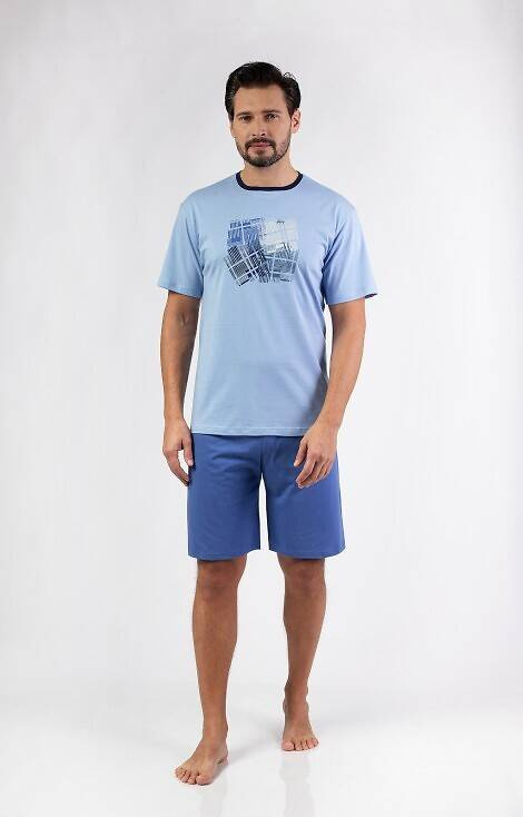 474 Piżama męska Regina -niebieski