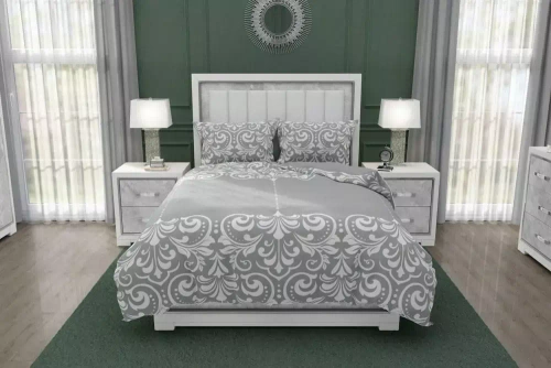 Glamour 020 Pościel bawełniana ornamenty Faro szary