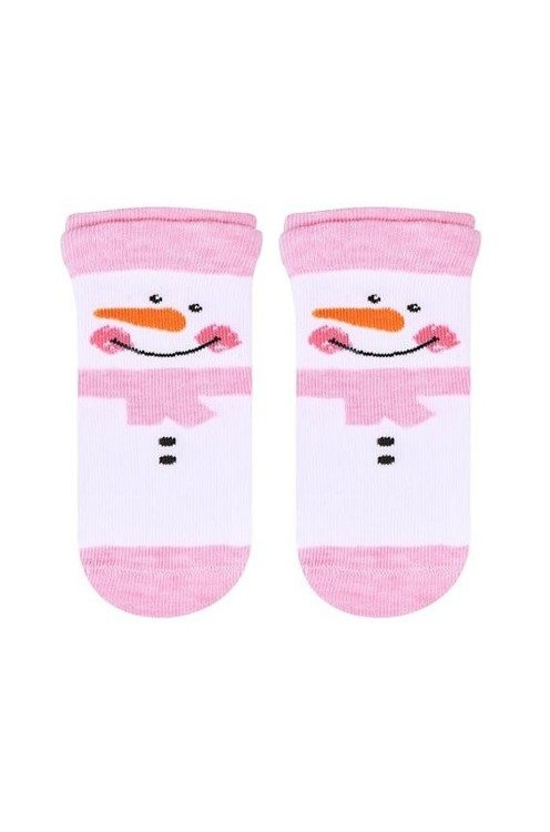 Skarpetki Zimowe Wzory art.138 Steven - różowy jasny melanż 131