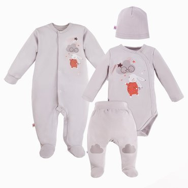 Mellow Komplet 4 elementy Ewa Klucze- szary