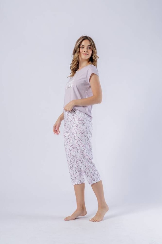 1543 Fabiana Piżama damska Leveza liliowy