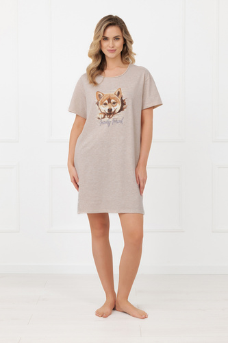 Koszula nocna Shiba Italian Fashion 100% bawełna krótki rękaw