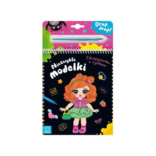 AKS541-1 Książeczka zdrapuj z rysikiem Niezwykłe modelki Aksjomat