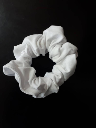 Scrunchie gumka do włosów gładka Milk&Love biały
