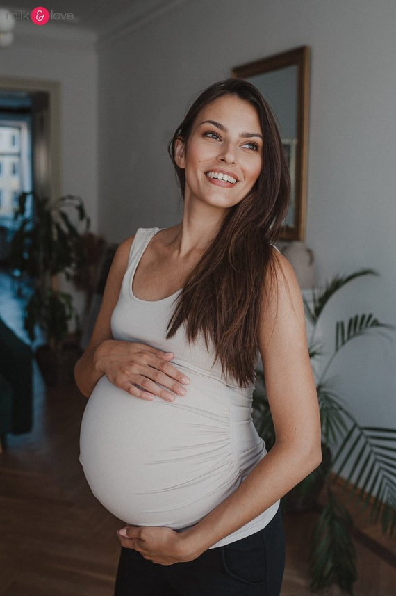 Milky Nap top ciążowy i do karmienia Milk&Love beżowy