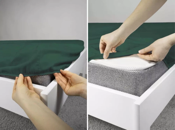 Poly prześcieradło z mikrofibry Detexpol zielony