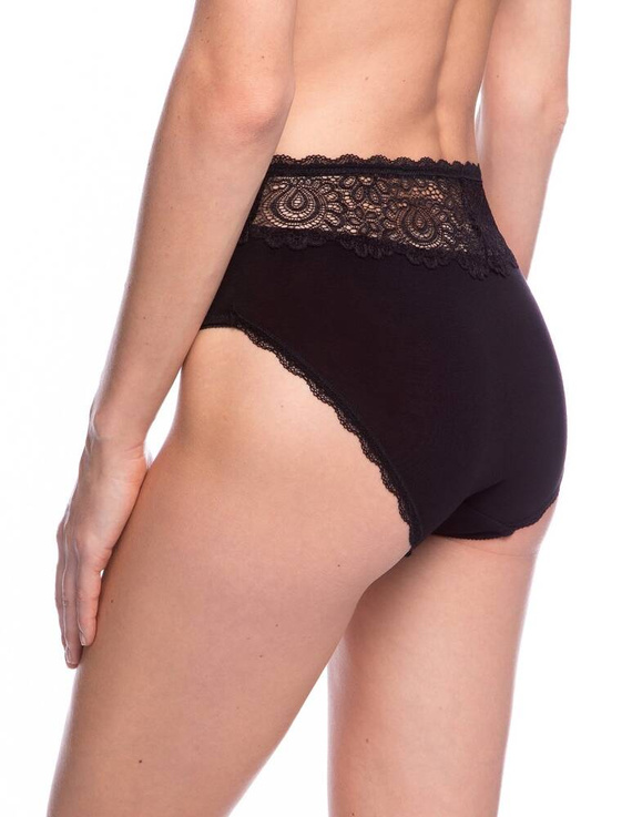 L-MOD1564 MD A'2 Figi Damskie Lama czarny beżowy