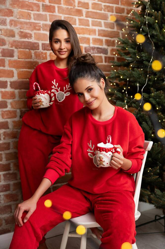 Sensis Harriet Piżama damska - czerwony