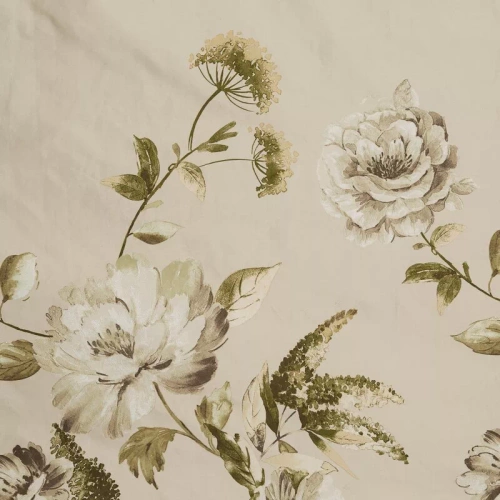 Spring 38 Kwiaty pościel satynowa Eurofirany beżowy