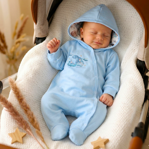 ABN-5617 Kombinezon niemowlęcy Little Dreamers Nini z bawełny organicznej – ciepły, ekologiczny, bezpieczny