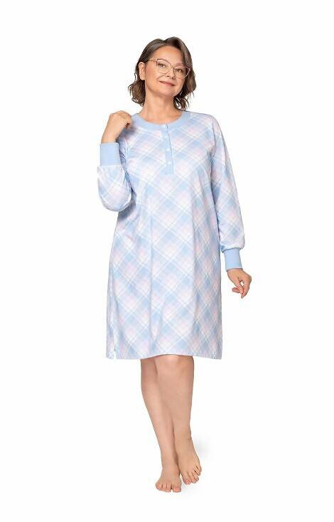 257 Agata III Koszula nocna Interlock Martel - błękitna