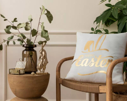 Eurofirany Wiosna 41– poszewka wielkanocna dekoracyjna Happy Easter