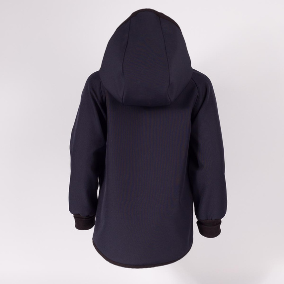 229004 Nicol Kurtka softshell chłopięca polar kaptur odblask- granatowa
