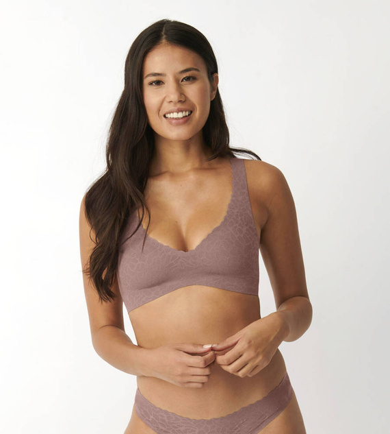 Zero Feel Lace Top Sloggi - cacao