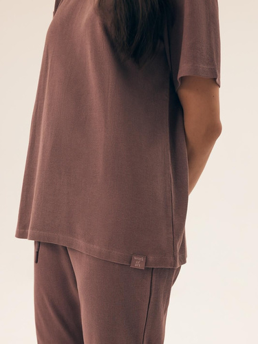 43349 Nilsa Piżama Damska Henderson - brązowy