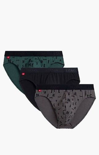 3MP-161 A'3 Slipy męskie Atlantic - zielony-czarny-grafitowy 