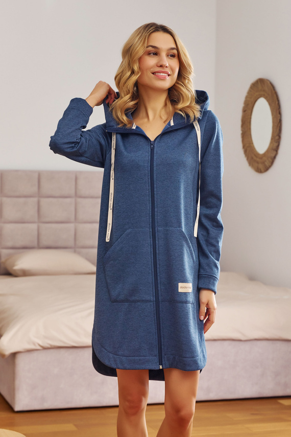 7228 Szlafrok damski Doctor Nap - indigo melange