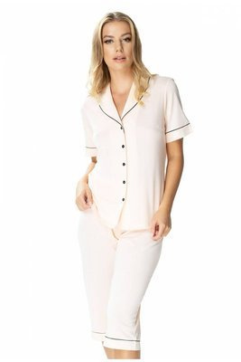 6297 Ellen piżama damska rozpinana Mewa łososiowy