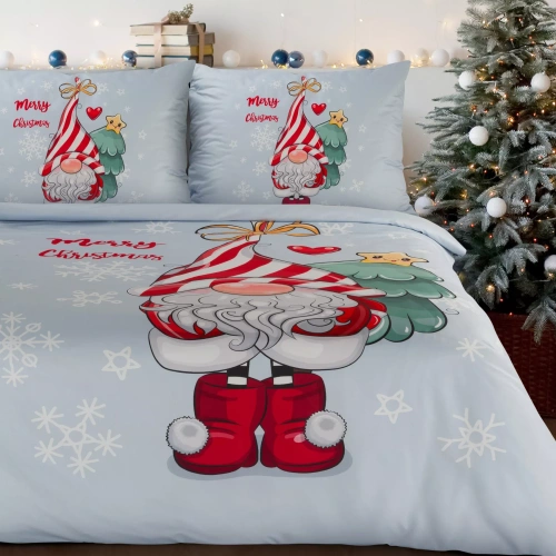 Beiner Pościel świąteczna mikrowłókno Eurofirany – skrzat, szara, miękka i szybkoschnąca