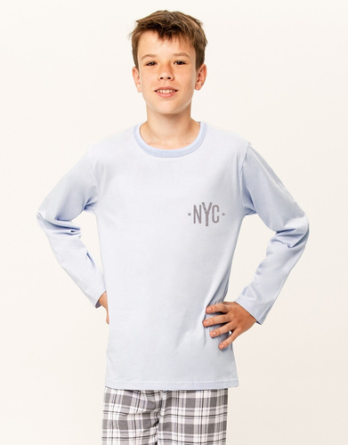 Ollie 3318 piżama chłopięca Taro - błękitny