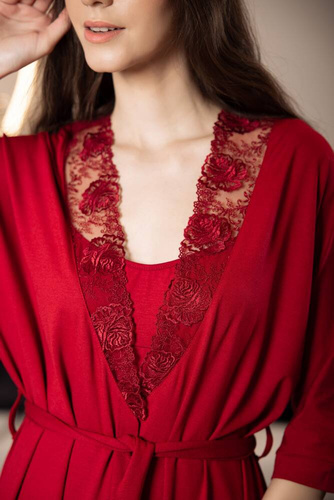 Allure Szlafrok damski Momenti Per Me wine