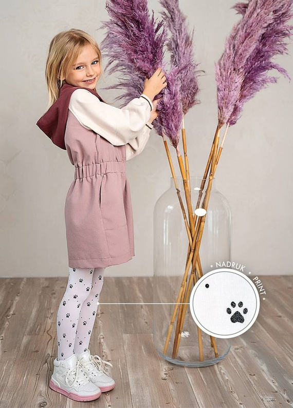 2312 Ginny Rajstopy Dziewczęce Knittex bianco