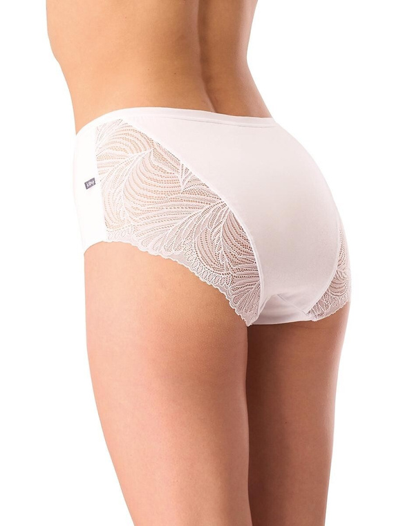 Figi damskie LPF 112 Key maxi bikini bawełna 2-pak białe– wygoda i stabilne dopasowanie