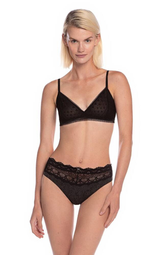 L-1526 BI A'2 Figi Damskie Lama czarny grafitowy